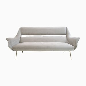 Mid-Century Italian Velvet Sofa by Gigi Radice for Minotti, 1950s-FER-1233741