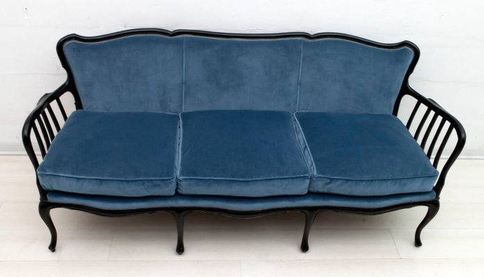 Mid-Century Italian Velvet Sofa by Paolo Buffa, 1950s-FER-712959