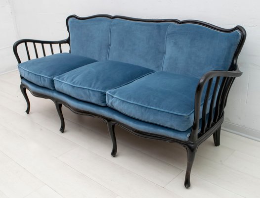 Mid-Century Italian Velvet Sofa by Paolo Buffa, 1950s-FER-712959