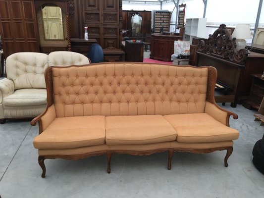 Mid-Century Italian Velvet Sofa in the style of Paolo Buffa, 1950s-OXJ-823991