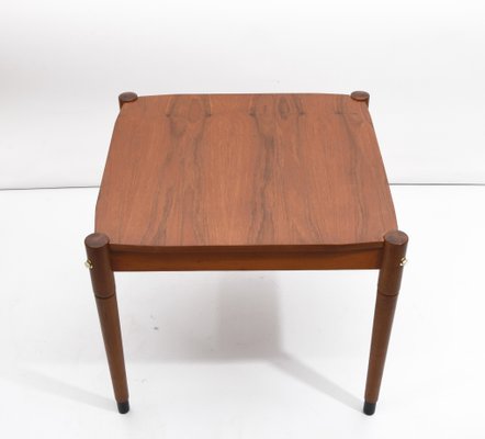 Mid-Century Italian Walnut and Brass Rectangular Coffee Table, 1960s-JDR-1166919