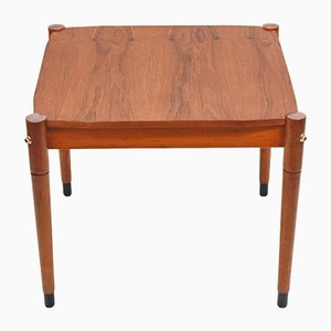 Mid-Century Italian Walnut and Brass Rectangular Coffee Table, 1960s-JDR-1166919