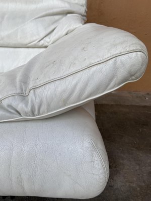 Mid-Century Italian White Leather Alanda Sofa by Paolo Piva for B&B Italia / C&B Italia, 1970s-DHH-681873