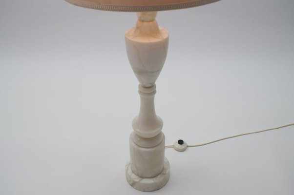 Mid-Century Italian White Marble Floor Lamp, 1960s-KQB-581917