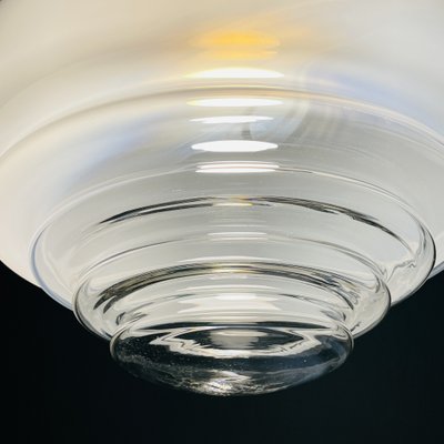 Mid-Century Italian White Murano Pendant Lamp by Mazzega, 1970s-WQC-1116035