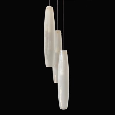 Mid-Century Italian White Pendant Ceiling Lamp, 1960s-HWV-713690