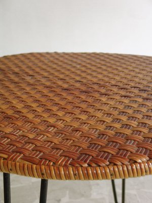 Mid-Century Italian Wicker Dining Table, 1950s-CC-737938