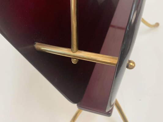 Mid-Century Italian Wood and Brass Magazine Rack with Handle by Gio Ponti, 1950s-JDR-1126116