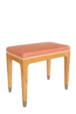 Mid-Century Italian Wood and Fabric Stools by Paolo Buffa, 1950s, Set of 2-KGD-1821101