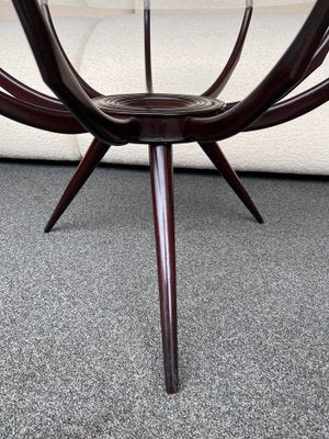 Mid-Century Italian Wood and Glass Spider Coffee Table by Carlo De Carli, 1950s-FUE-1145260