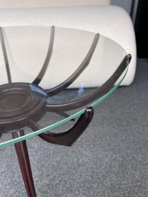 Mid-Century Italian Wood and Glass Spider Coffee Table by Carlo De Carli, 1950s-FUE-1145260