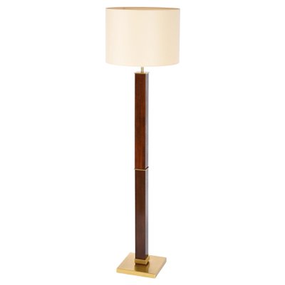 Mid-Century Italian Wood and Steel Floor Lamp from Zonca Voghera, 1980s-JDR-1360784