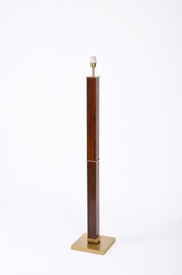 Mid-Century Italian Wood and Steel Floor Lamp from Zonca Voghera, 1980s-JDR-1360784