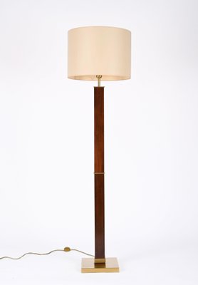 Mid-Century Italian Wood and Steel Floor Lamp from Zonca Voghera, 1980s-JDR-1360784