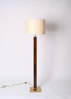 Mid-Century Italian Wood and Steel Floor Lamp from Zonca Voghera, 1980s-JDR-1360784