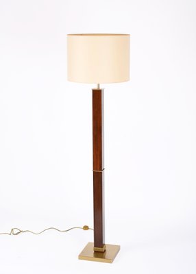 Mid-Century Italian Wood and Steel Floor Lamp from Zonca Voghera, 1980s-JDR-1360784