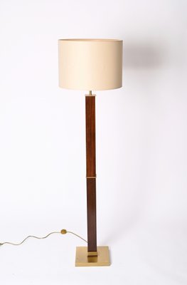 Mid-Century Italian Wood and Steel Floor Lamp from Zonca Voghera, 1980s-JDR-1360784