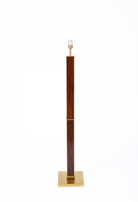 Mid-Century Italian Wood and Steel Floor Lamp from Zonca Voghera, 1980s-JDR-1360784