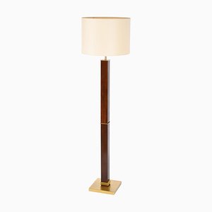 Mid-Century Italian Wood and Steel Floor Lamp from Zonca Voghera, 1980s-JDR-1360784