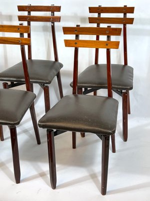 Mid-Century Italian Wood Chairs, Set of 6-OT-1117754