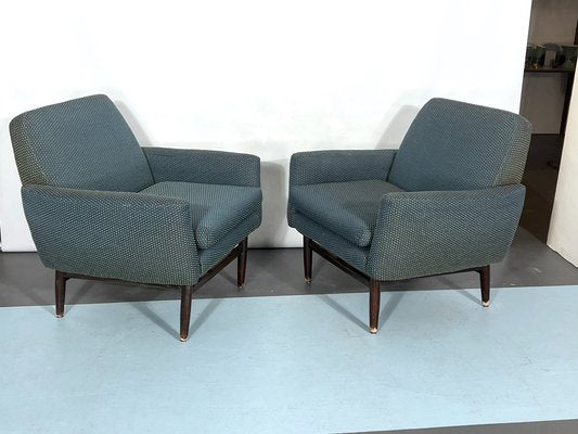 Mid-Century Italian Wood Modern Armchairs, 1960s, Set of 2-OT-1185274