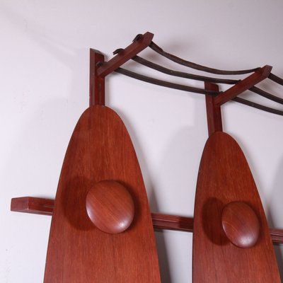 Mid-Century Italian Wooden Coat Rack-VJY-2021267