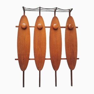 Mid-Century Italian Wooden Coat Rack-VJY-1408592