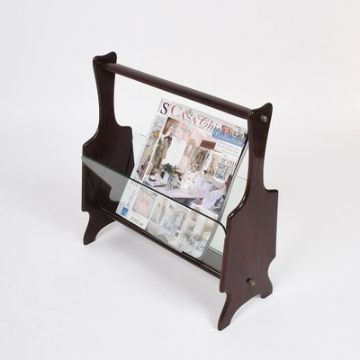 Mid-Century Italian Wooden Magazine Rack Attributed to Ico Parisi, 1950s-JDR-1125860