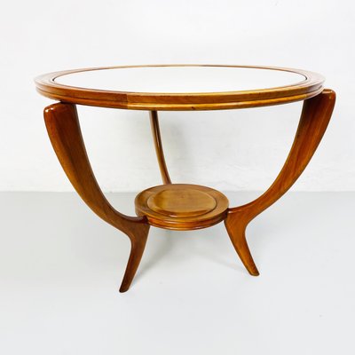 Mid-Century Italian Wooden Round Table, 1950s-GDD-1155482