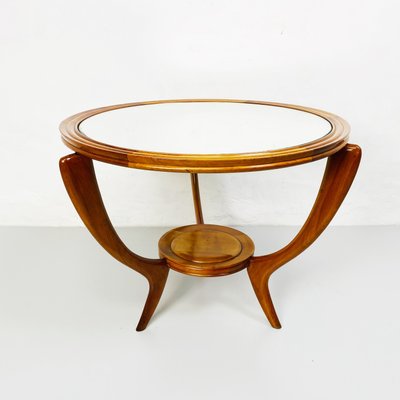 Mid-Century Italian Wooden Round Table, 1950s-GDD-1155482