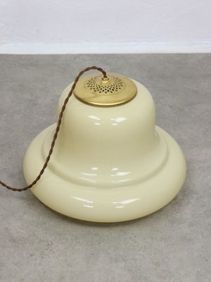 Mid-Century Italian Yellow Brass and Glass Pendant Lamp-HGJ-1722376