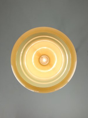 Mid-Century Italian Yellow Brass and Glass Pendant Lamp-HGJ-1722376