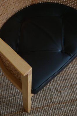 Mid-Century King Series Armchair in Cane and Leather by Thygesen & Sørensen for Botium, 1980s-MXF-991039