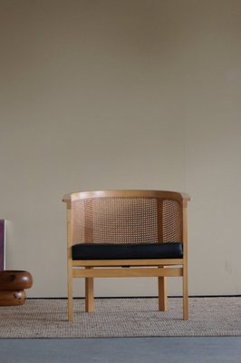 Mid-Century King Series Armchair in Cane and Leather by Thygesen & Sørensen for Botium, 1980s-MXF-991039