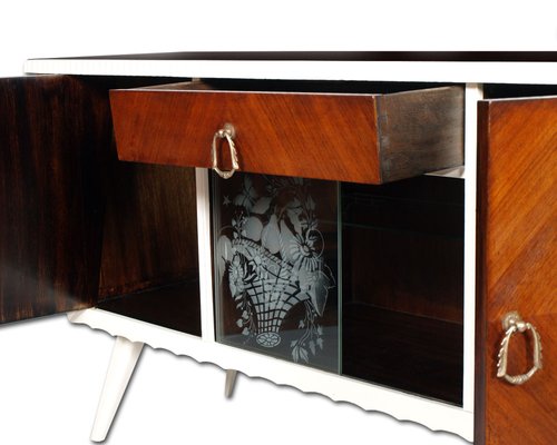 Mid-Century Lacquered Walnut Sideboard Attributed to Parisi Ico, 1940s-NJV-734268