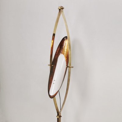 Mid-Century Lamp in Brass, Marble, Copper and White Acrylic Glass by Goffredo Reggiani for Reggiani, 1960s-PRS-1057133