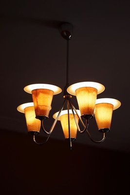 Mid-Century Lantern Style Pendant Lamp, 1950s-BAF-763549