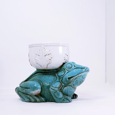 Mid-Century Large Ceramic Frog Planter-NYF-2019225