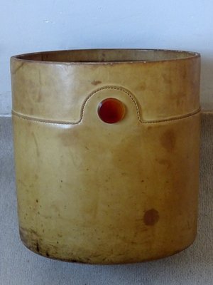 Mid-Century Leather Basket, 1960s-GT-732970