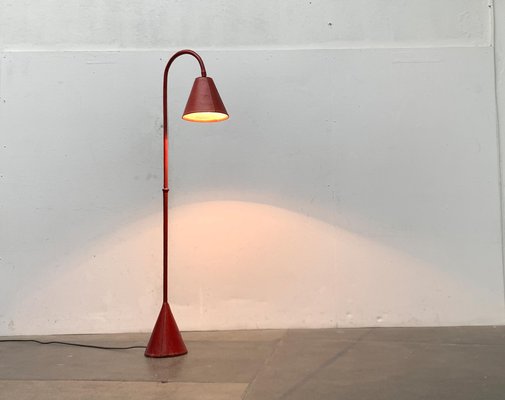 Mid-Century Leather Floor Lamp by Jacques Adnet for Valenti, Spain, 1960s-UAH-1604963