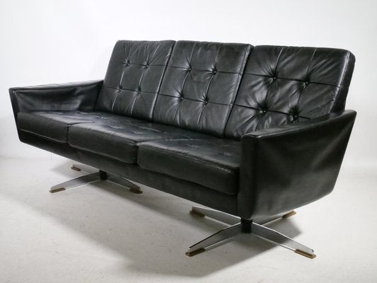 Mid-Century Leather Sofas and Armchairs from Krasemann, 1960s, Set of 3-LVS-1760305