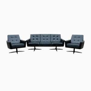 Mid-Century Leather Sofas and Armchairs from Krasemann, 1960s, Set of 3-LVS-1760305