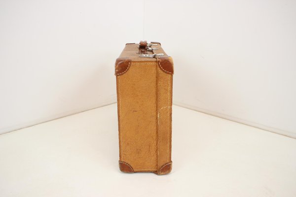 Mid-Century Leather Suitcase, 1950s-TZ-1395256