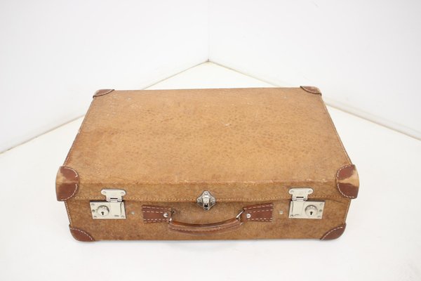 Mid-Century Leather Suitcase, 1950s-TZ-1395256