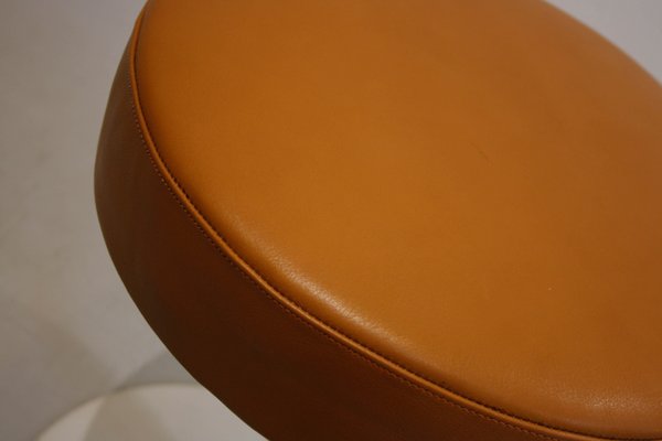 Mid-Century Leather Tulip Stool by Eero Saarinen for Knoll Inc. / Knoll International, 1970s-OZL-869085