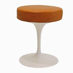 Mid-Century Leather Tulip Stool by Eero Saarinen for Knoll Inc. / Knoll International, 1970s-OZL-869085