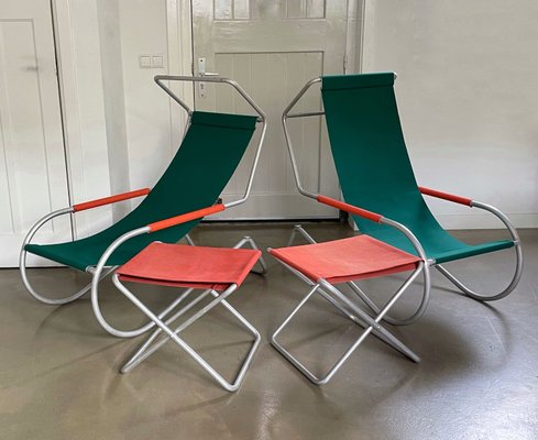 Mid-Century Lido Sun Lounge Chairs by Battista and Gino Giudici, Italy, 1950s, Set of 4-IVH-2033668