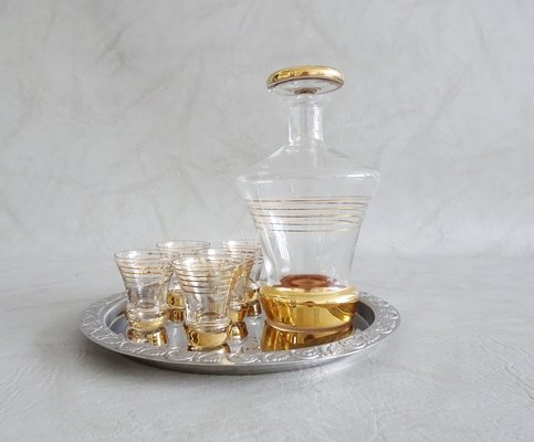 Mid-Century Liqueur Set, 1950s, Set of 7-POM-995688