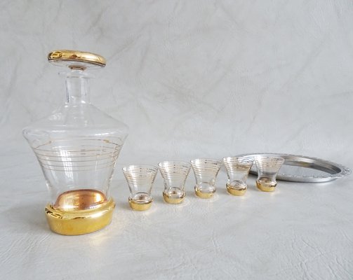 Mid-Century Liqueur Set, 1950s, Set of 7-POM-995688