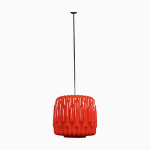 MId-Century Long Glass Pendant Lamp, 1960s-TZ-778332